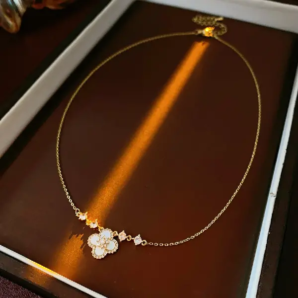Necklace - gold (real gold plating),tkmbeautysupply.com