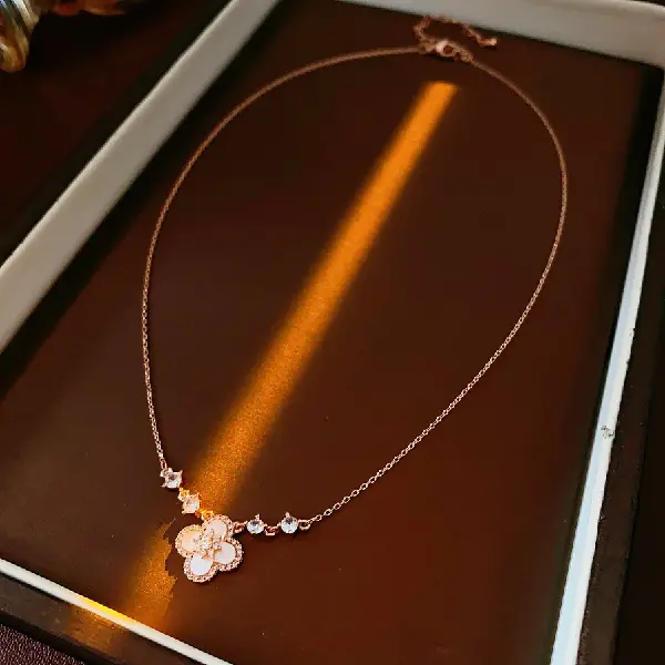 Necklace - rose gold (real gold plating),tkmbeautysupply.com