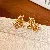Wholesale Real Gold Electroplated Zircon Jewelry Supply - 3# Silver Needle-Zircon Pony Unicorn Glass (Real Gold Plating)
