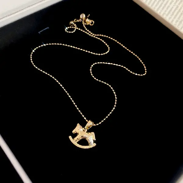 16# Necklace Pony-Gold,tkmbeautysupply.com