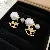 Wholesale Real Gold Electroplated Zircon Jewelry Supply - 29# silver needle pearl pony multi-wear earrings