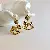 Wholesale Real Gold Electroplated Zircon Jewelry Supply - 34# silver needle zircon pearl copper coin pony earrings