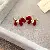 Wholesale Real Gold Electroplated Zircon Jewelry Supply - 48 silver needle flocked pony earrings