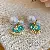 Wholesale Real Gold Electroplated Zircon Jewelry Supply - 54# silver needle pearl oil pony earrings