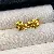 Wholesale Real Gold Electroplated Zircon Jewelry Supply - 66# silver needle pony fashion earrings (real gold plating)