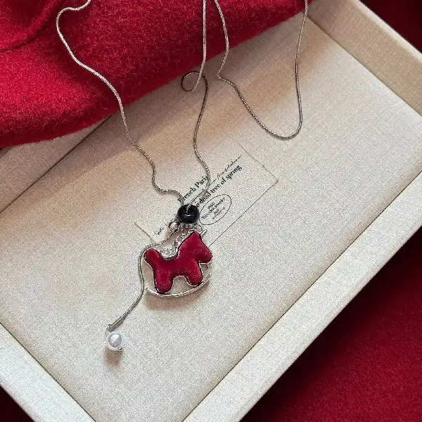 80## necklace-resin flocking with zircon,tkmbeautysupply.com