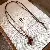Wholesale Real Gold Electroplated Zircon Jewelry Supply - 83## necklace-resin flocked leather inlaid with zircons-brown