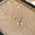 Wholesale Real Gold Electroplated Zircon Pony Charm Jewelry Supply - 85## Necklace-Zircon Tiger Eye Stone Pony