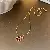 Wholesale Real Gold Electroplated Zircon Pony Charm Jewelry Supply - 87## Necklace-Zircon Acetate Plate Pony Heart (Real Gold Plating)