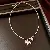 Wholesale Real Gold Electroplated Zircon Pony Charm Jewelry Supply - 89## Necklace-Pearl Beaded Pony Star (Real Gold Plating)