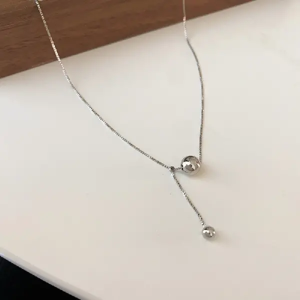 6# necklace-silver beads,tkmbeautysupply.com