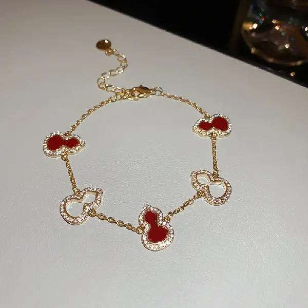 Zircon Gourd Acrylic Bracelet,tkmbeautysupply.com
