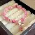 Wholesale Chinese Artificial White Citrine Bracelet – Retro Style Supply - 4# pink crystal bracelet