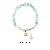 Wholesale Chinese Artificial White Citrine Bracelet – Retro Style Supply - 15# flower zircon crystal beaded aquamarine bracelet