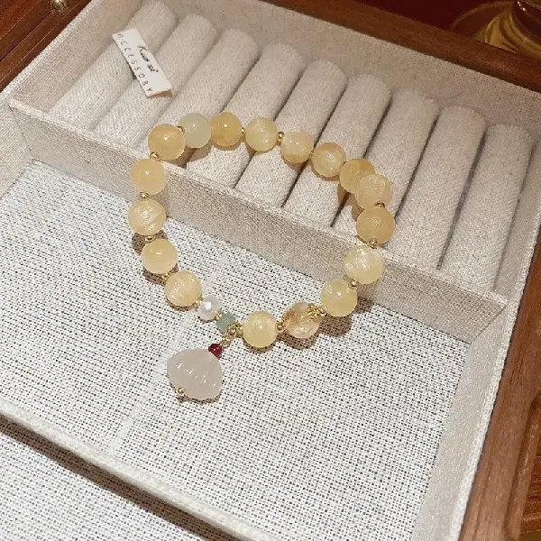 19# freshwater pearl and jade elastic bracelet,tkmbeautysupply.com