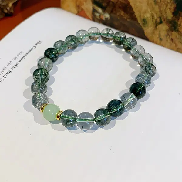 20# Sfumato Green Ghost Crystal Bracelet-Exquisite Gift Box,tkmbeautysupply.com