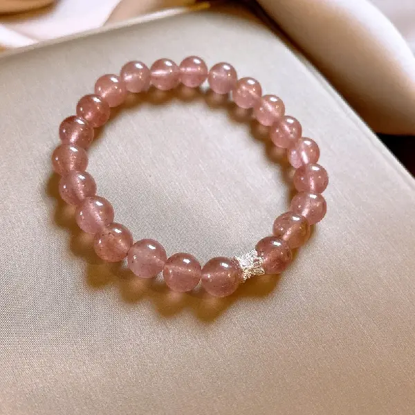 23# Zircon Ball Strawberry Crystal Bracelet 8mm-Exquisite Gift Box,tkmbeautysupply.com