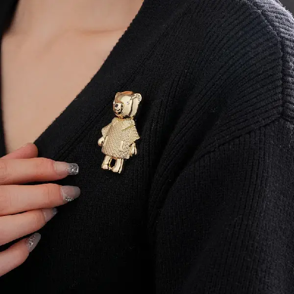 12# Brooch-Diamond Oil Bear Brooch,tkmbeautysupply.com