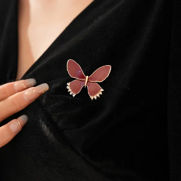 14# Brooch-Diamond Butterfly,tkmbeautysupply.com