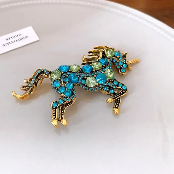 9# Brooch-Diamond Unicorn,tkmbeautysupply.com