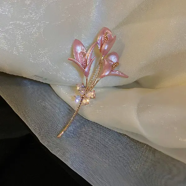 29# Brooch-Diamond Butterfly Flower,tkmbeautysupply.com