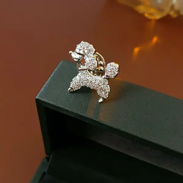 74# Brooch-Zircon Puppy,tkmbeautysupply.com