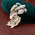 Wholesale Medieval Vintage Brooch Supply for Retailers - 75# Brooch-Oil dripping goldfish with diamond resin