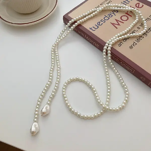 8# long imitation pearl necklace.,tkmbeautysupply.com