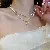 Wholesale Retro Pearl Necklaces - High-end Versatile Chokers Supply - 25# Necklace-White Love Pearl