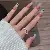 Geometric Twist Wave Ring Wholesale Supply with Quality - 8 rings-silver double layer.