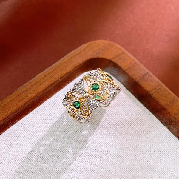 6# ring-silver (real gold plating),tkmbeautysupply.com