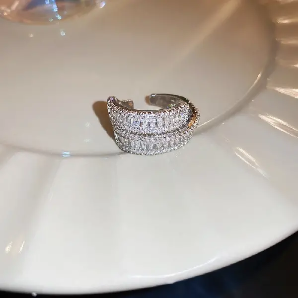 36# Ring-Silver-Double Layer,tkmbeautysupply.com