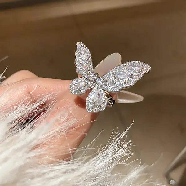 39# Ring-Silver-Butterfly,tkmbeautysupply.com