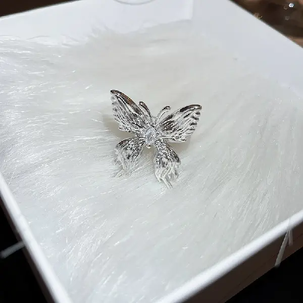 131# Ring-Silver-Butterfly,tkmbeautysupply.com