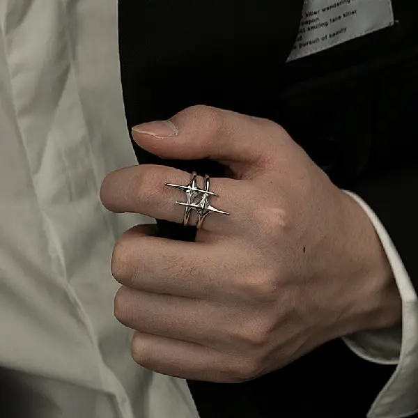 147# Ring-Silver-Star,tkmbeautysupply.com