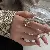 Wholesale Medieval Vintage Rings – High-End Retro Palace Style - 154# Ring-Silver-Flower