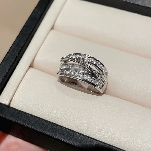165# Ring-Silver-Cross,tkmbeautysupply.com