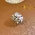 Wholesale Real Gold Electroplated Zircon Bow Open Ring Supply - 9# Ring-Silver