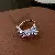 Wholesale Real Gold Electroplated Zircon Bow Open Ring Supply - 12# ring-silver knotted