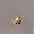 Wholesale Real Gold Electroplated Zircon Bow Open Ring Supply - 28# Ring-Golden Cat’s Eye Stone