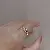 Wholesale Real Gold Electroplated Zircon Bow Open Ring Supply - 33# Ring-Golden Pearl Three Layers