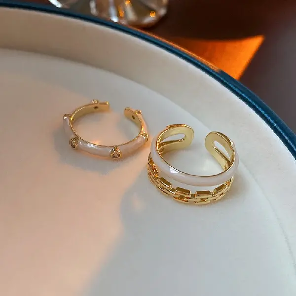 41# ring-gold chain double layer (set of two),tkmbeautysupply.com