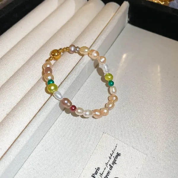 Titanium Steel Freshwater Pearl Beads Magnetic Bracelet,tkmbeautysupply.com