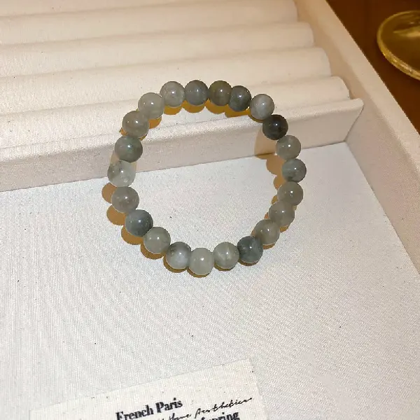 Green Beaded Natural Stone Bracelet,tkmbeautysupply.com