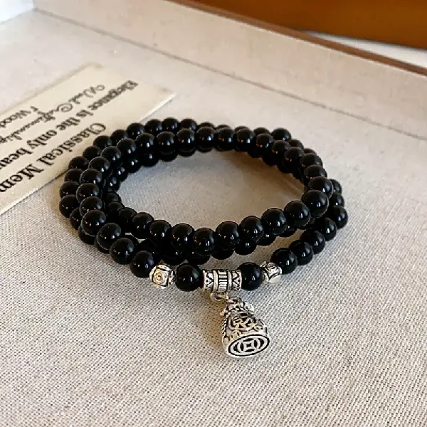 Lucky Flower Beaded Agate Multi-Layer Bracelet,tkmbeautysupply.com