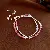 Crystal Round Plate Multi-layered Bracelet Wholesale Supply - Strawberry crystal crushed silver beaded bracelet