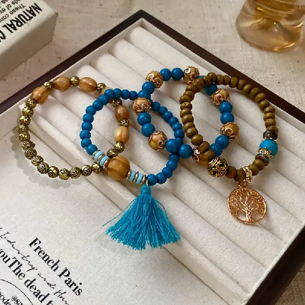Wood Beads Bead Bracelet,tkmbeautysupply.com