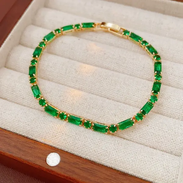 Bracelet-gold-green,tkmbeautysupply.com