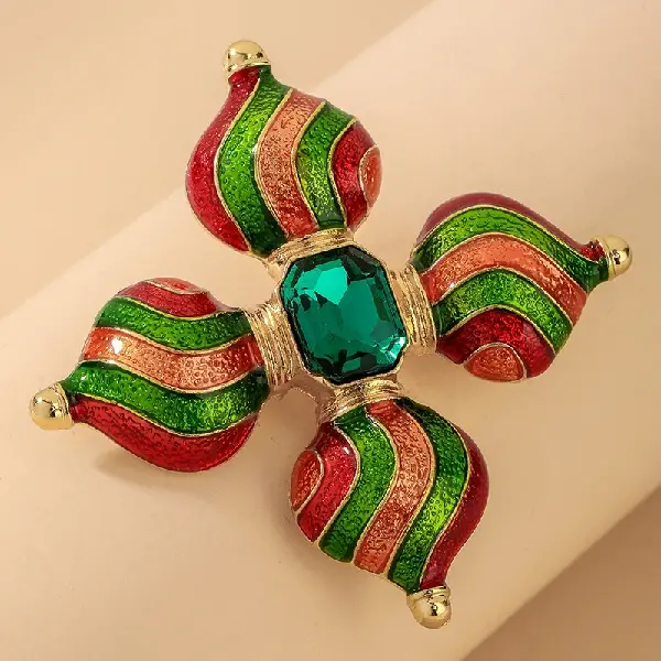Color-drip oil crystal brooch,tkmbeautysupply.com