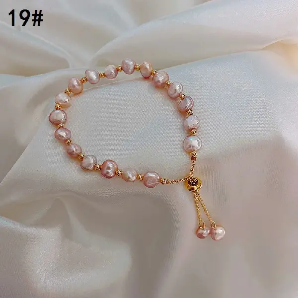 3# Bracelet-Pink Freshwater Pearl,tkmbeautysupply.com
